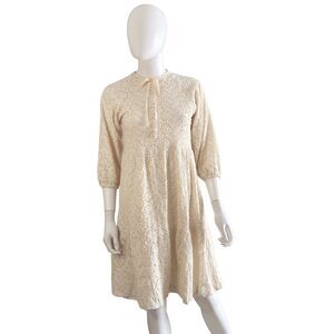 Udel NY Vintage Inspired Floral Dress 3/4 Sleeve Boho Prairie Cottagecore XXS